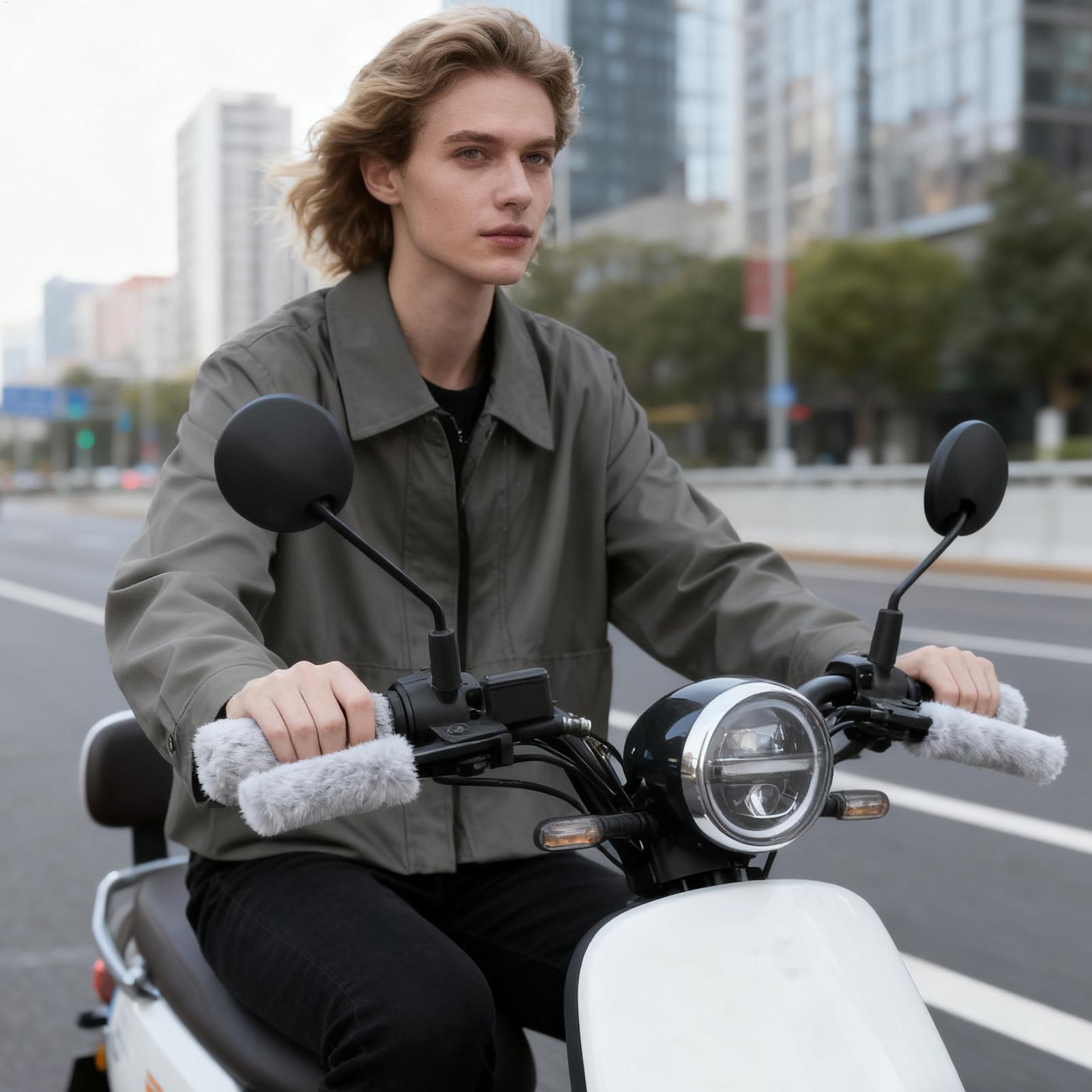 Hand Warmer Electric - Poignées de moto en peluche, protection