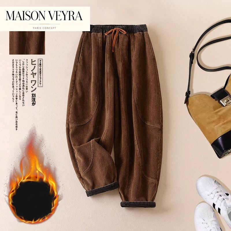 Corduroy Pant Warm - Pantalon sarouel en velours côtelé pour