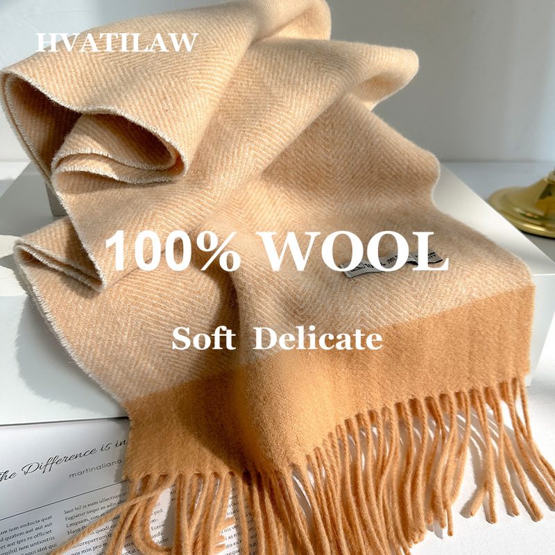 Wool Scarf Men - Écharpe 100% pure laine pour femmes