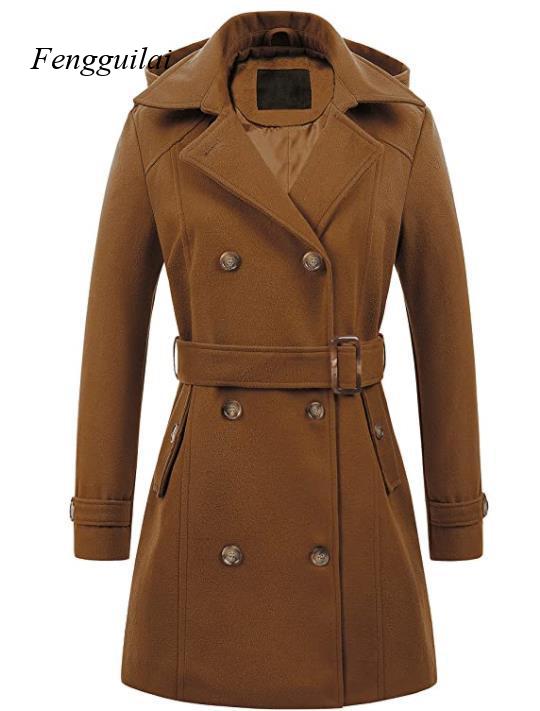 Manteau long en laine mélangée - Wool Coat Peacoat avis et prix